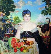 Boris Kustodiev The Merchant Wife oil